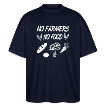 Bauer - Stanley/Stella Oversized Unisex Bio T-Shirt Blaster 2.0 - Navy - Vorne - Alina (178cm) & Michal (187cm)