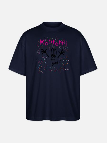Konfetti Karneval Comic - Stanley/Stella Oversized Unisex Bio T-Shirt Blaster 2.0 - Navy