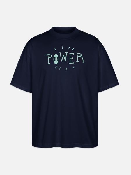 Die Drei !!! Schriftzug Power - Stanley/Stella Oversized Unisex Bio T-Shirt Blaster 2.0 - Navy