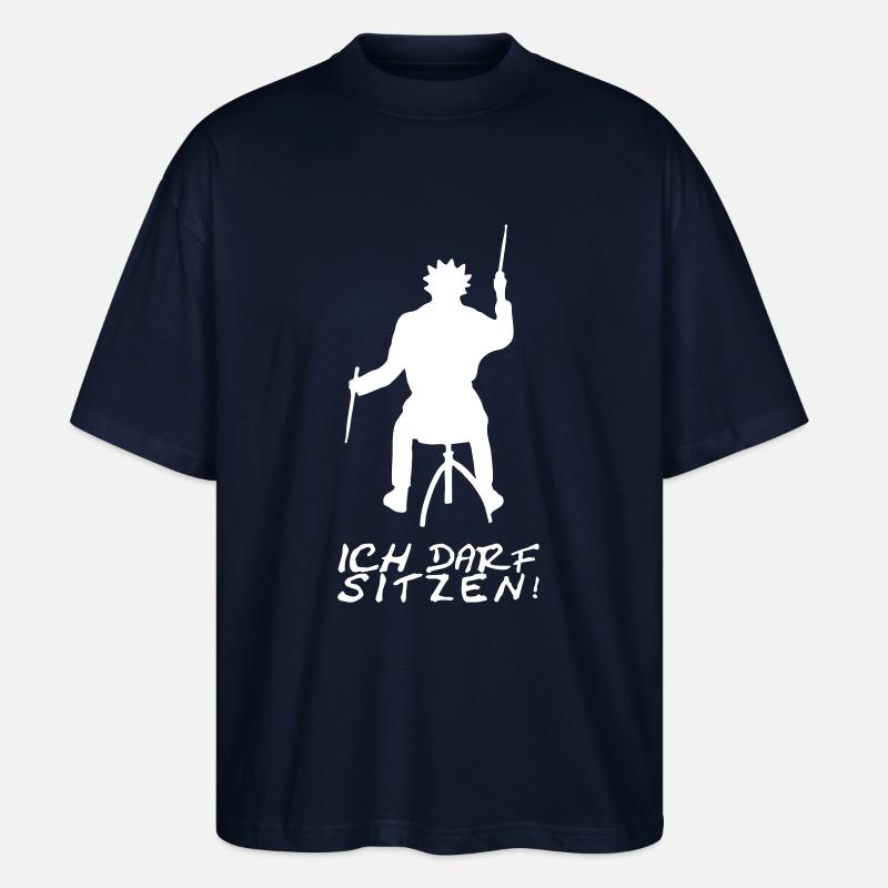 ICH DARF SITZEN - Stanley/Stella Oversized Unisex Bio T-Shirt Blaster 2.0 - Navy