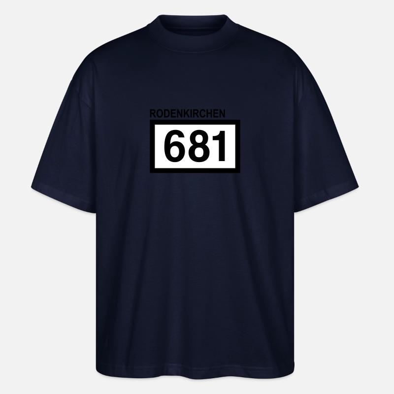Rheinkilometer Rodenkirchen - Stanley/Stella Oversized Unisex Bio T-Shirt Blaster 2.0 - Navy