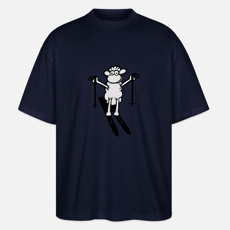 schiefahrer_2farb_klein - Stanley/Stella Oversized Unisex Bio T-Shirt Blaster 2.0 - Navy