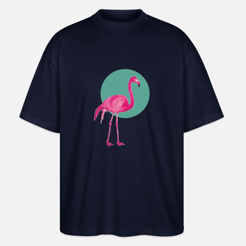 Flamingo - Stanley/Stella Oversized Unisex Bio T-Shirt Blaster 2.0 - Navy