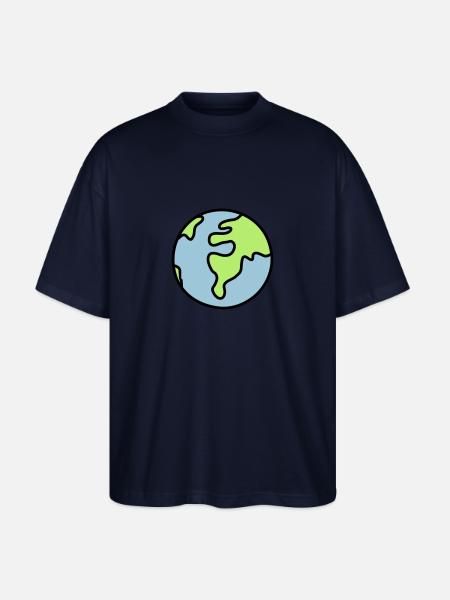 Globus - Welt - Stanley/Stella Oversized Unisex Bio T-Shirt Blaster 2.0 - Navy