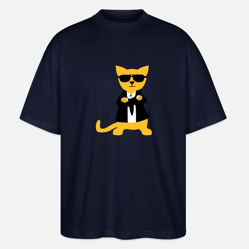 Bodyguard Cat - Stanley/Stella Oversized Unisex Bio T-Shirt Blaster 2.0 - Navy