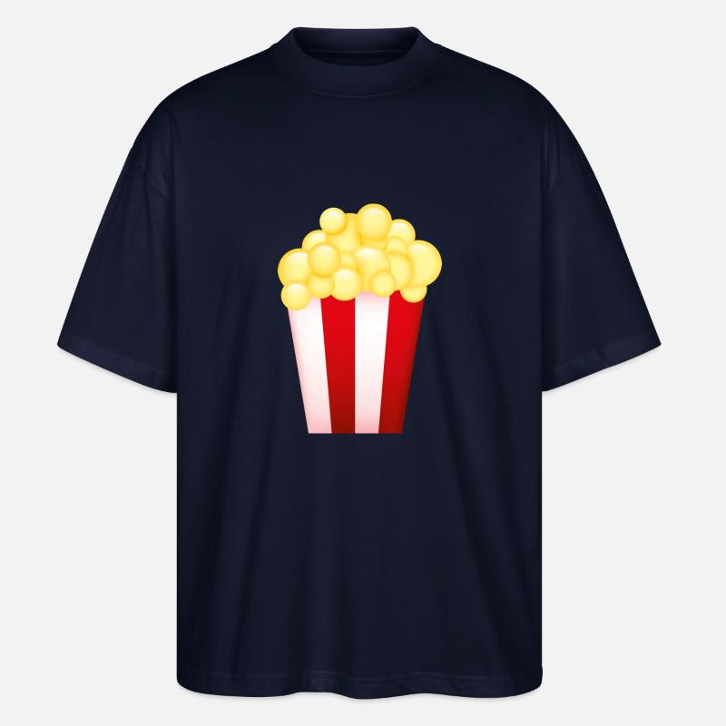 Smiley Popcorn - Stanley/Stella Oversized Unisex Bio T-Shirt Blaster 2.0 - Navy