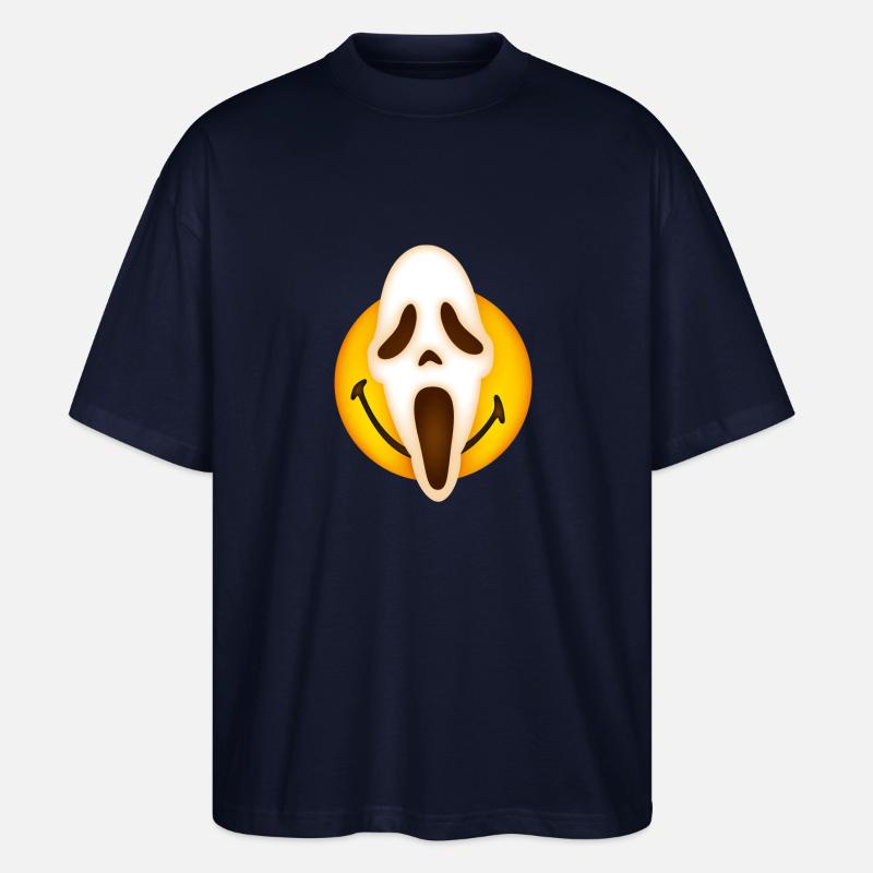 Smiley Scream Mask - Stanley/Stella Oversized Unisex Bio T-Shirt Blaster 2.0 - Navy