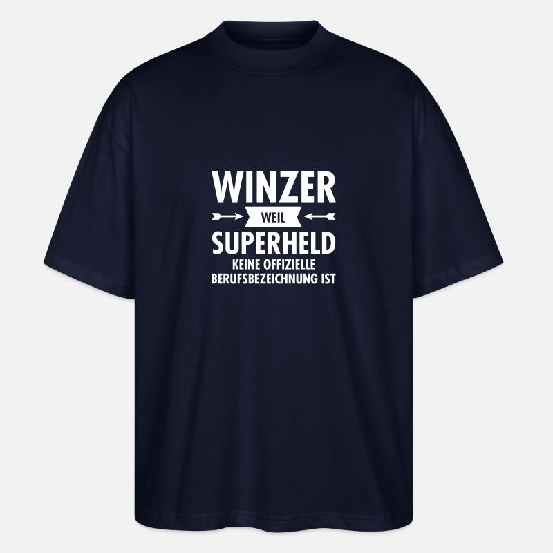 Winzer - Superheld - Stanley/Stella Oversized Unisex Bio T-Shirt Blaster 2.0 - Navy