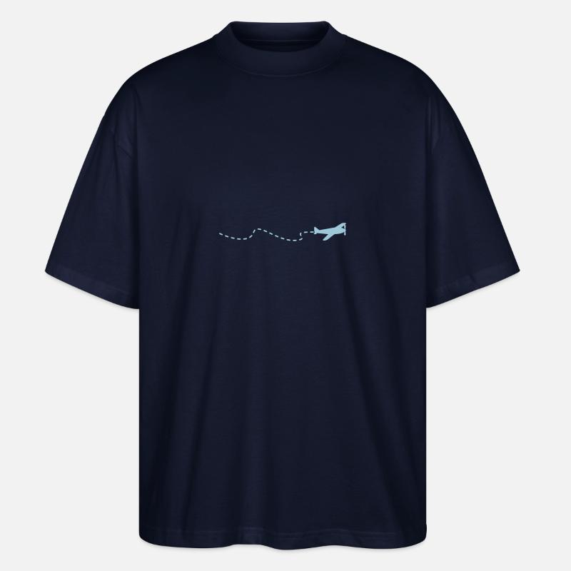 Avion / plain vol (1c) - T-shirt bio Blaster 2.0 coupe oversize Stanley/Stella Unisexe - marine