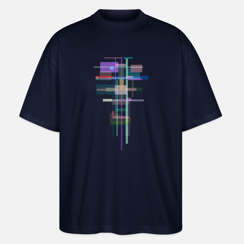 Pattern Abstract - Space Architecture - Stanley/Stella Oversized Unisex Organic T-shirt Blaster 2.0 - navy
