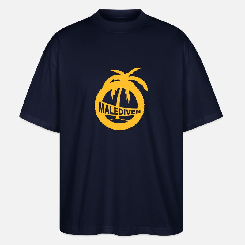 Malediven - Palme - Stanley/Stella Oversized Unisex Bio T-Shirt Blaster 2.0 - Navy