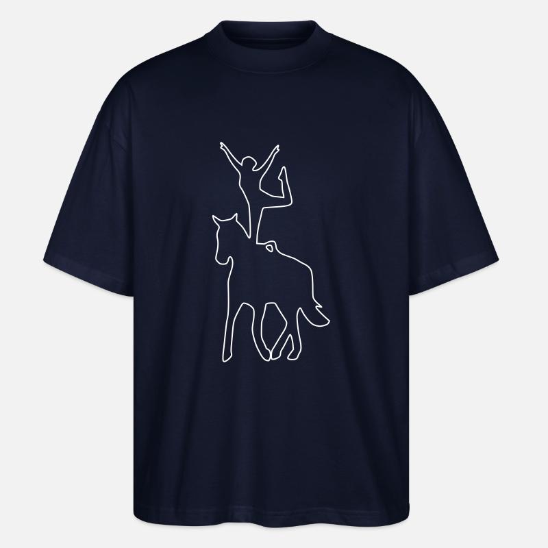 Voltigierer Stehend Einbeinig - Stanley/Stella Oversized Unisex Bio T-Shirt Blaster 2.0 - Navy