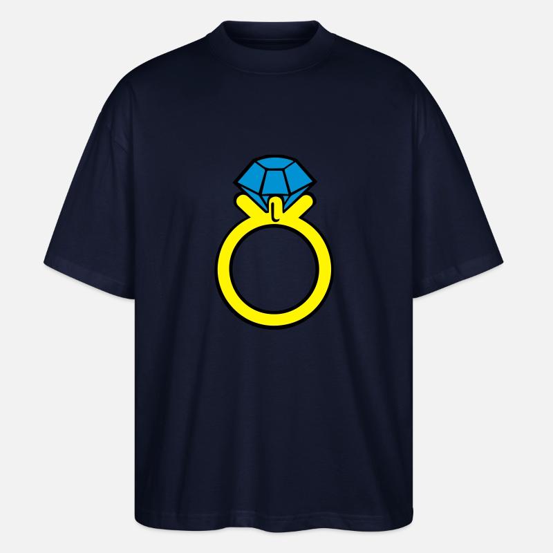 diamond ring - Stanley/Stella Oversized Unisex Bio T-Shirt Blaster 2.0 - Navy