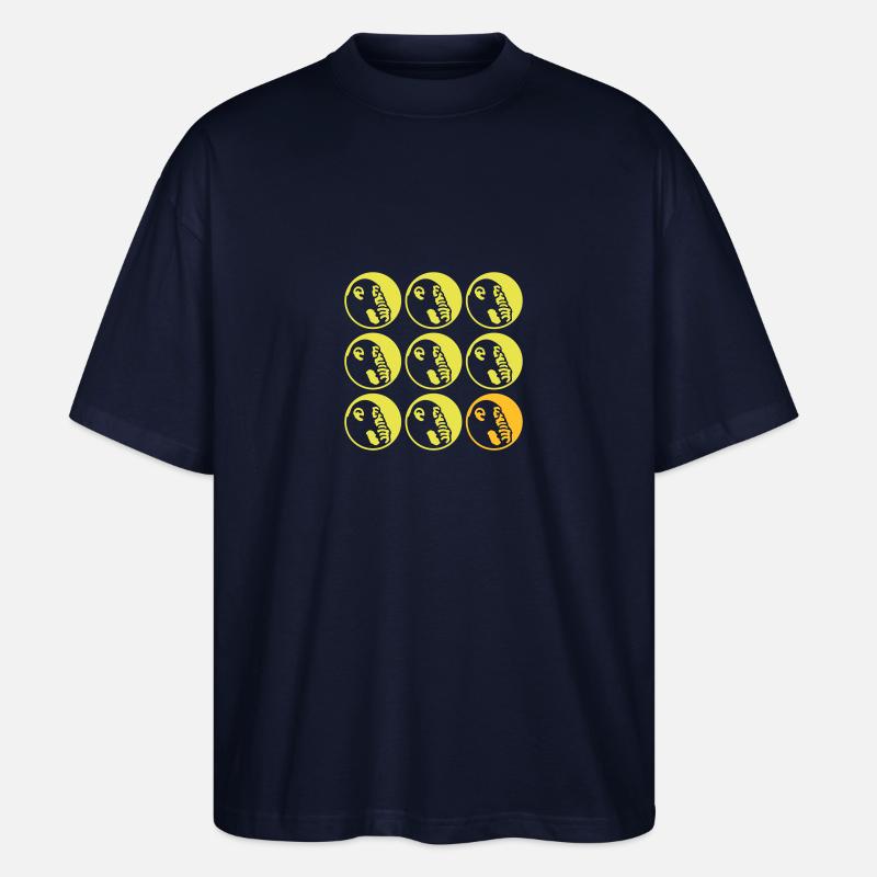 Denkeraffe Pattern - Stanley/Stella Oversized Unisex Bio T-Shirt Blaster 2.0 - Navy