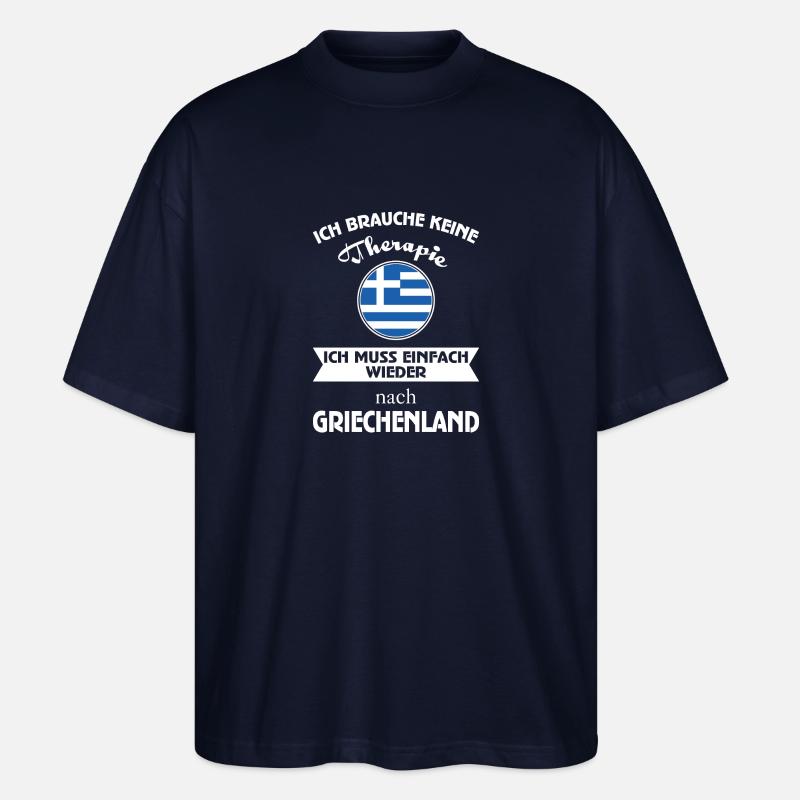 KeineTherapieGriechenland - Stanley/Stella Oversized Unisex Bio T-Shirt Blaster 2.0 - Navy