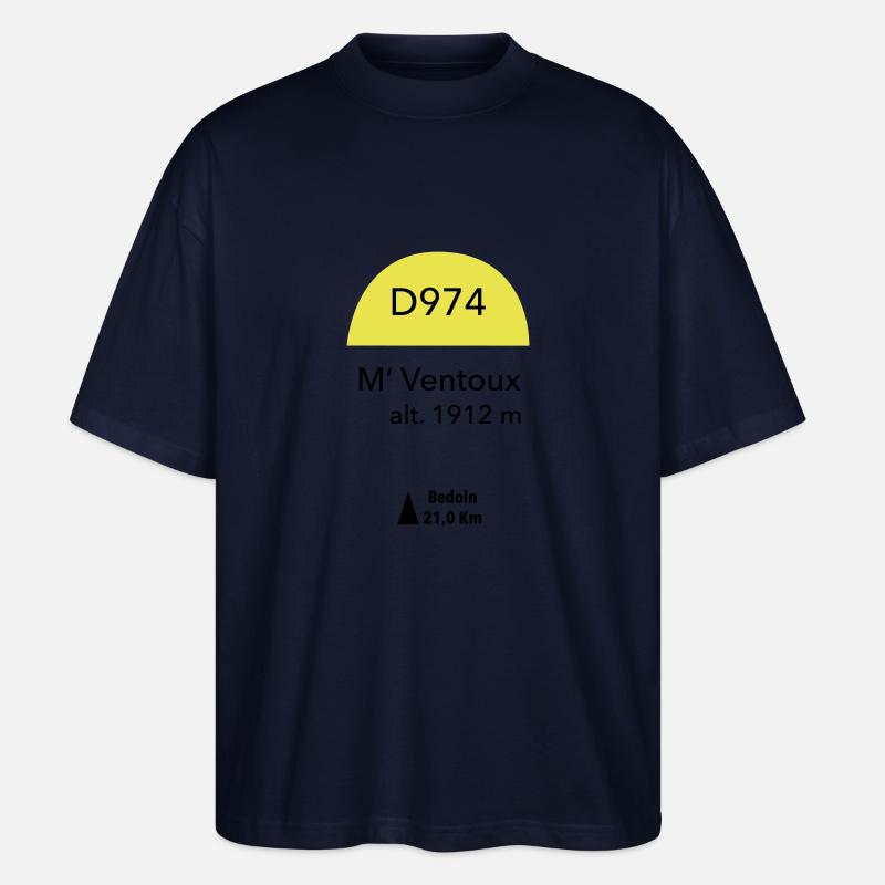 Mont Ventoux - Stanley/Stella Oversized Unisex Bio T-Shirt Blaster 2.0 - Navy