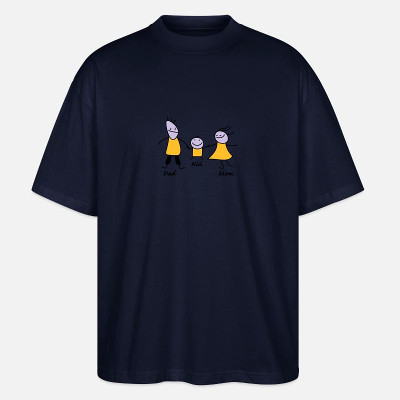 happy family - Stanley/Stella Oversized Unisex Bio T-Shirt Blaster 2.0 - Navy