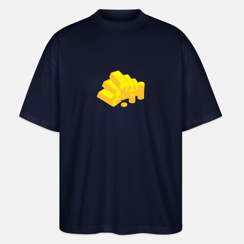 Gold, Geld - Stanley/Stella Oversized Unisex Bio T-Shirt Blaster 2.0 - Navy