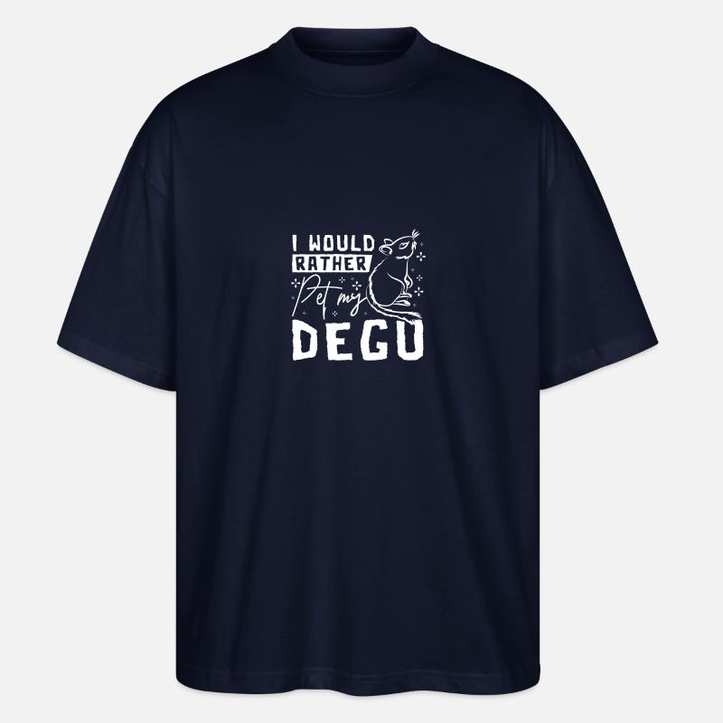 Je préfère caresser mon octodon - T-shirt bio Blaster 2.0 coupe oversize Stanley/Stella Unisexe - marine