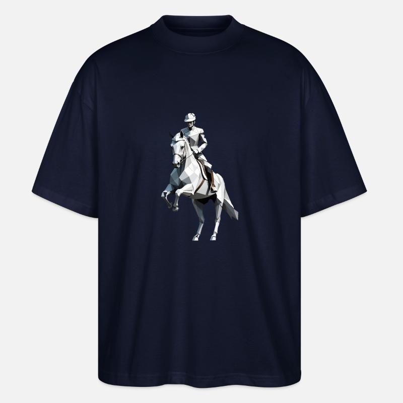 Low Poly Reiter - Ballett Design - Stanley/Stella Oversized Unisex Bio T-Shirt Blaster 2.0 - Navy