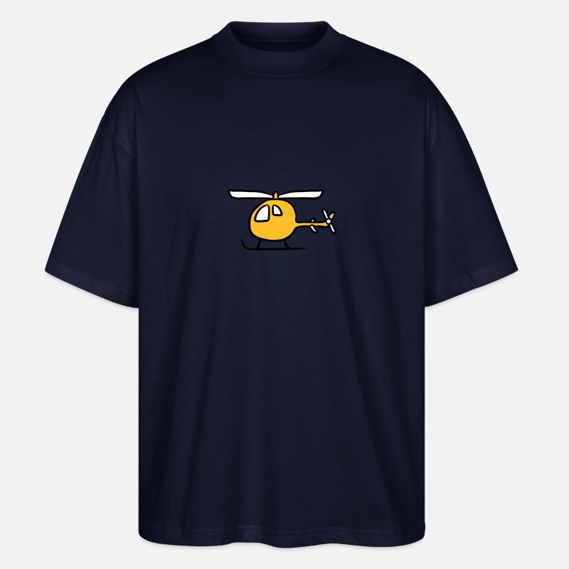 Comic Cartoon Kinder Heli Niedlich - Stanley/Stella Oversized Unisex Bio T-Shirt Blaster 2.0 - Navy