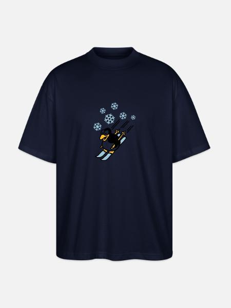 pinguin_ski_022011_d_3c - Stanley/Stella Oversized Unisex Bio T-Shirt Blaster 2.0 - Navy