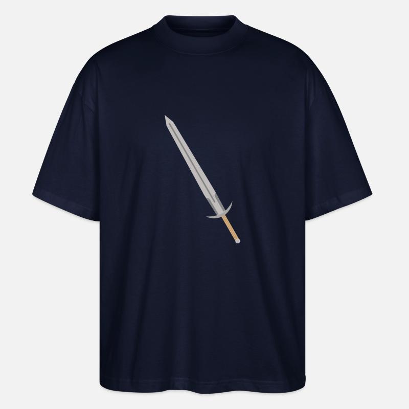 Escrime épée fleurette parade samurai25 - T-shirt bio Blaster 2.0 coupe oversize Stanley/Stella Unisexe - marine