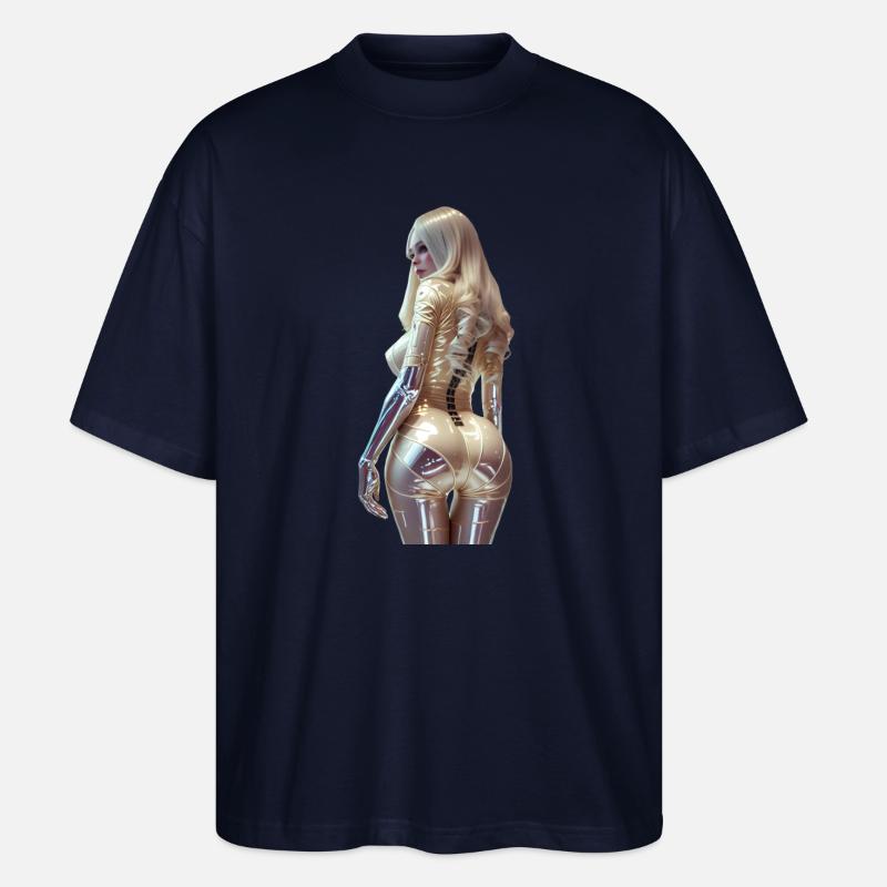 Cogito 01 (without text) - Stanley/Stella Oversized Unisex Organic T-shirt Blaster 2.0 - navy