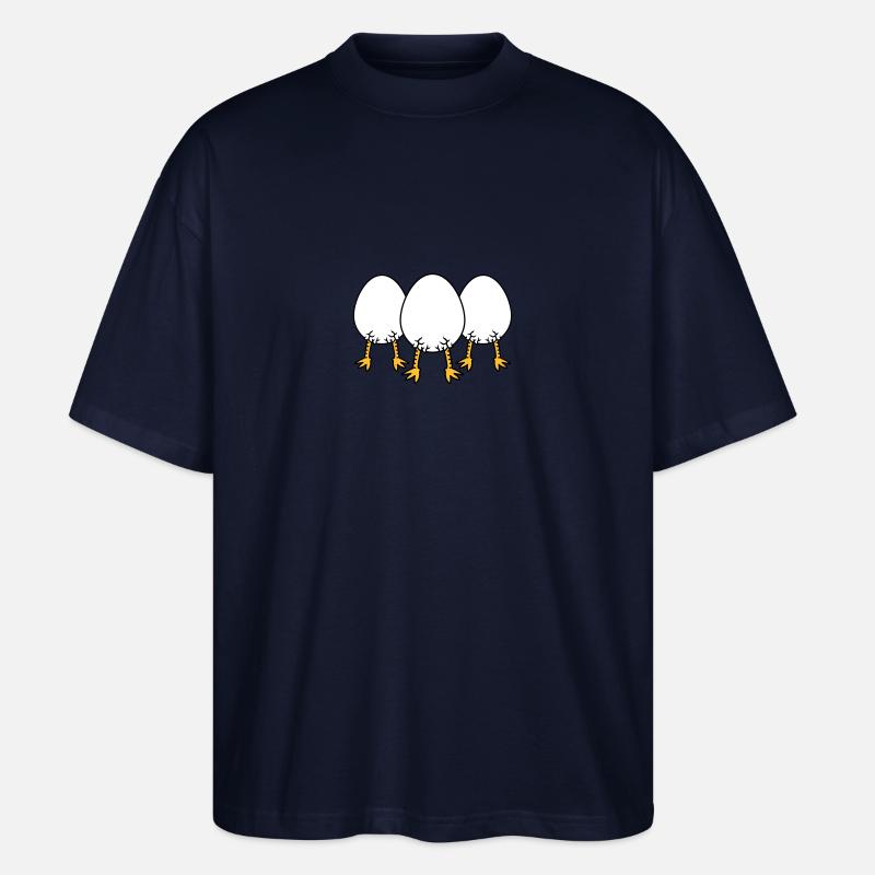 Chick In Egg Crew - Stanley/Stella Oversized Unisex Bio T-Shirt Blaster 2.0 - Navy