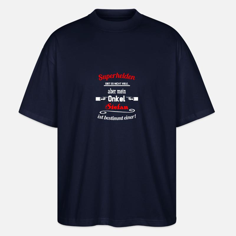 Superhelden Onkel Stefan - Stanley/Stella Oversized Unisex Bio T-Shirt Blaster 2.0 - Navy