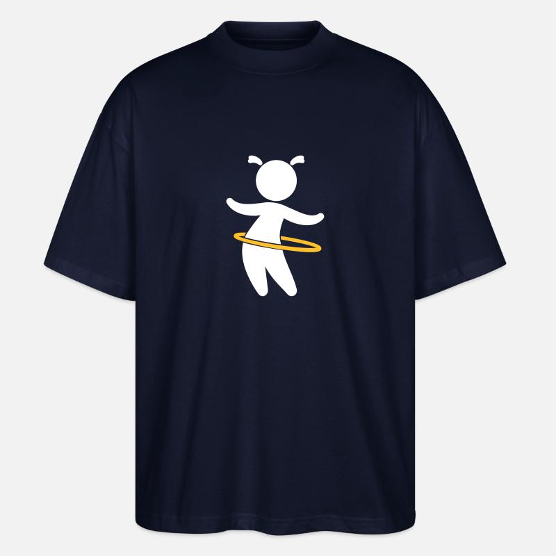 Kind spielt mit Hoolahoop - Stanley/Stella Oversized Unisex Bio T-Shirt Blaster 2.0 - Navy