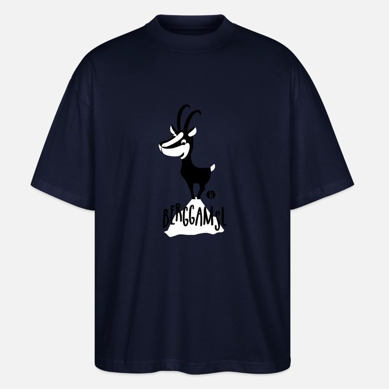 Gämse - Berggamsl - Stanley/Stella Oversized Unisex Bio T-Shirt Blaster 2.0 - Navy