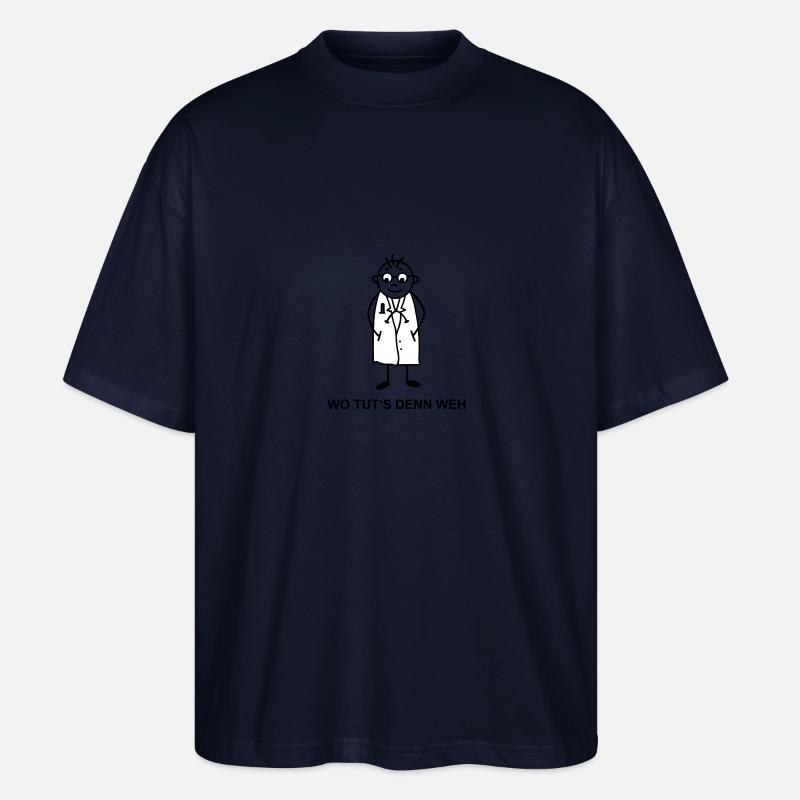 Où avez-vous mal - T-shirt bio Blaster 2.0 coupe oversize Stanley/Stella Unisexe - marine