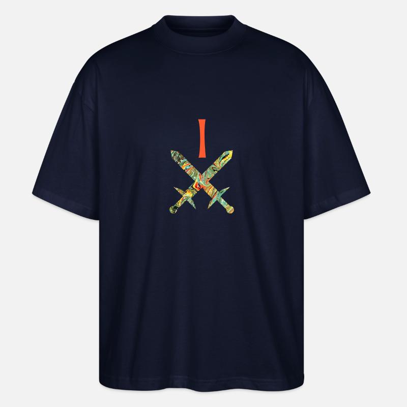 gekreuzte schwerter e 200 i - Stanley/Stella Oversized Unisex Bio T-Shirt Blaster 2.0 - Navy