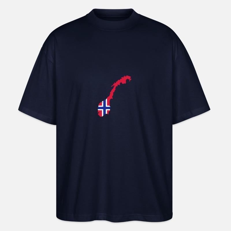 Norwegen - Stanley/Stella Oversized Unisex Bio T-Shirt Blaster 2.0 - Navy