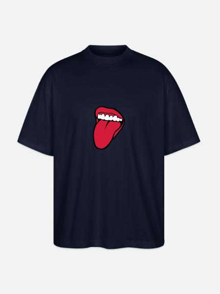 bouche tire langue 2601 - T-shirt bio Blaster 2.0 coupe oversize Stanley/Stella Unisexe - marine