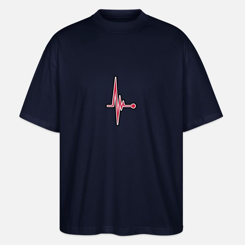 Heartbeat - Stanley/Stella Oversized Unisex Bio T-Shirt Blaster 2.0 - Navy