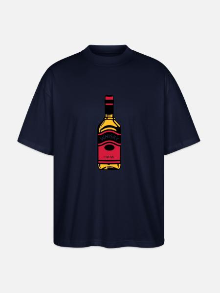 Whisky-Flasche - Stanley/Stella Oversized Unisex Bio T-Shirt Blaster 2.0 - Navy