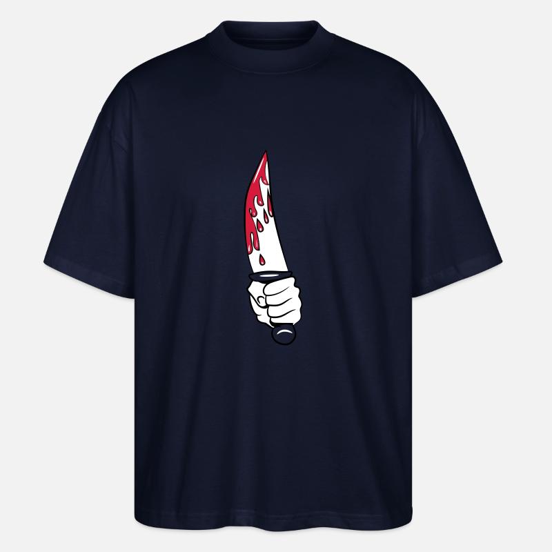 Couteau d'horreur fraîche - T-shirt bio Blaster 2.0 coupe oversize Stanley/Stella Unisexe - marine