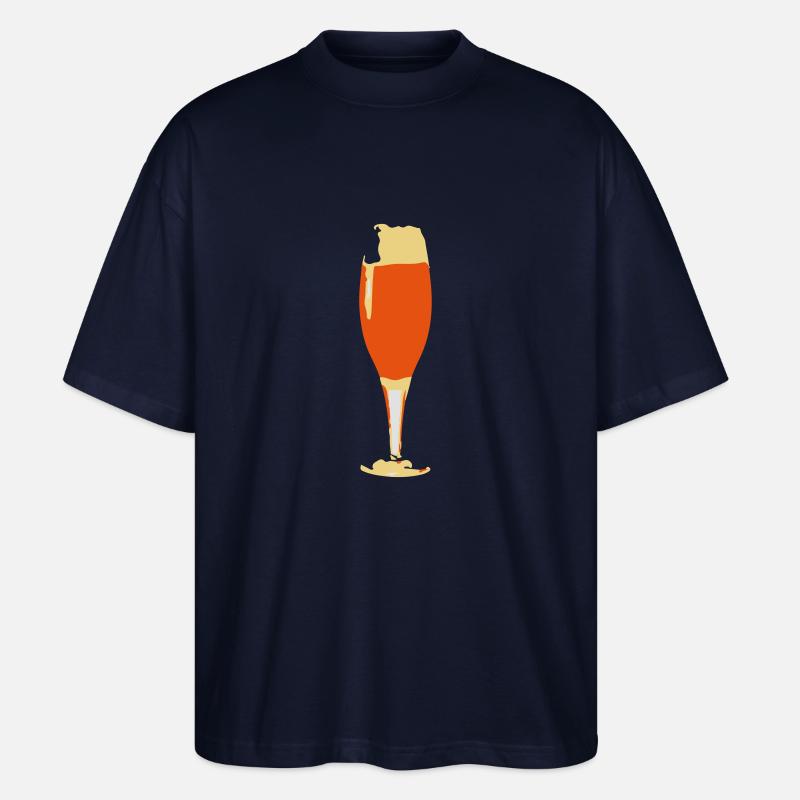 BIER Bierlover Biertrinker - Stanley/Stella Oversized Unisex Bio T-Shirt Blaster 2.0 - Navy