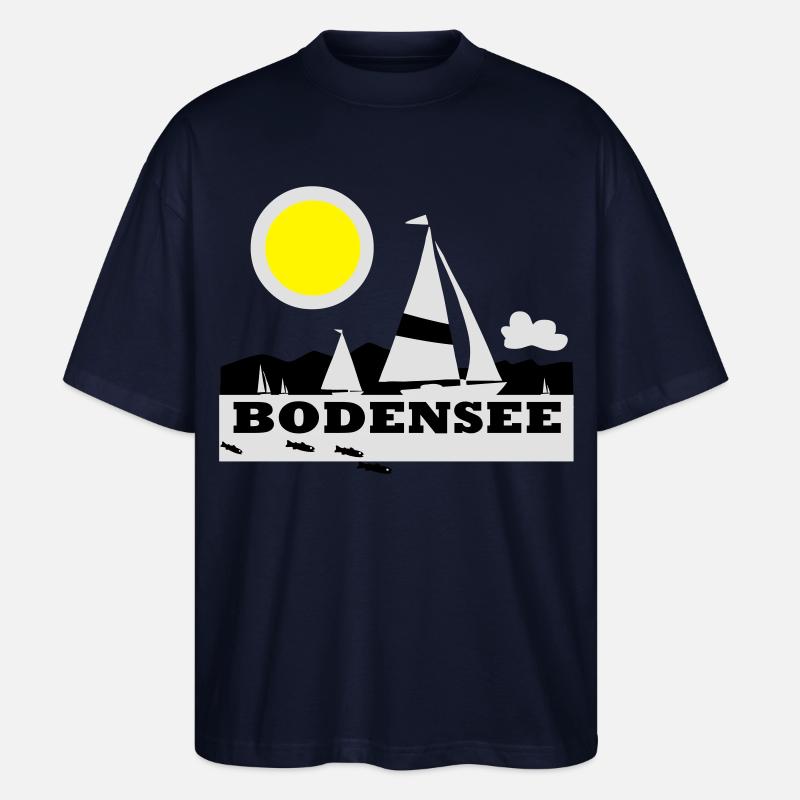Bodensee Segeltraum - Stanley/Stella Oversized Unisex Bio T-Shirt Blaster 2.0 - Navy