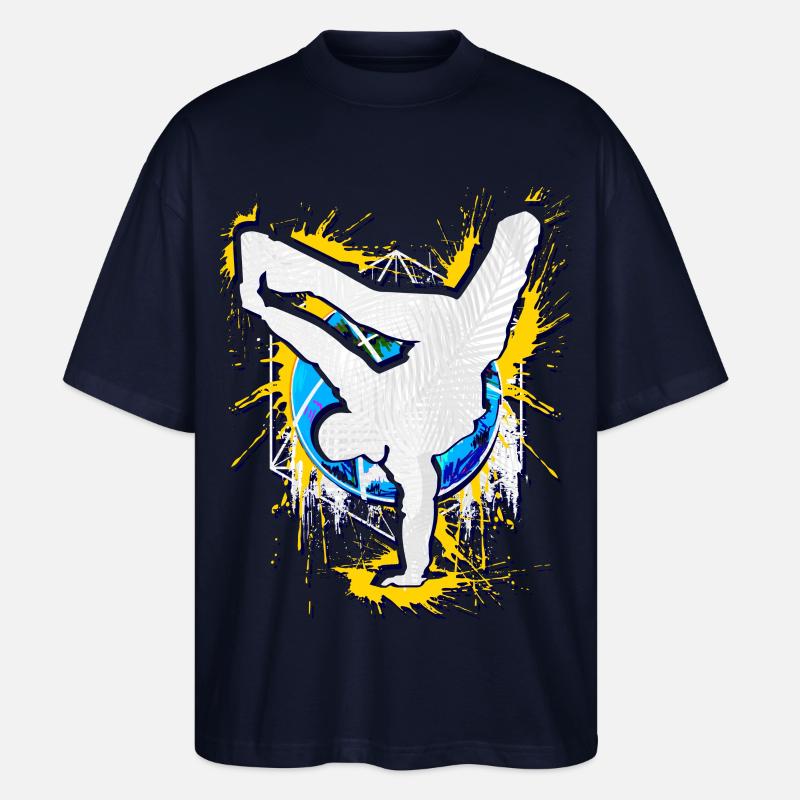 Breakdance - Breakdancer - Breakdancing - BBoy - Stanley/Stella Oversized Unisex Bio T-Shirt Blaster 2.0 - Navy