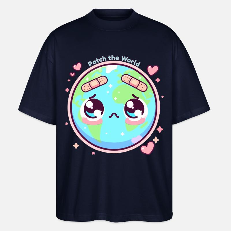 Patch die Welt - Stanley/Stella Oversized Unisex Bio T-Shirt Blaster 2.0 - Navy
