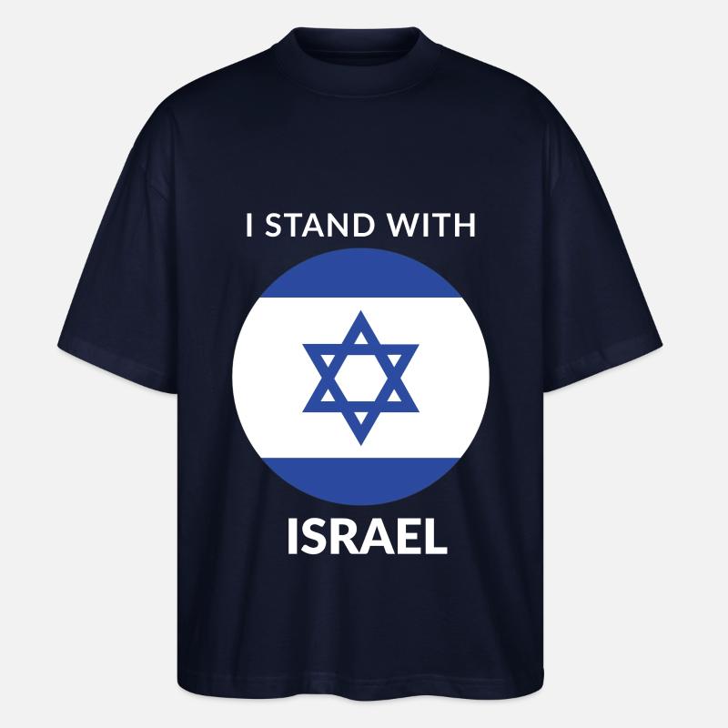 I STAND WITH ISRAEL - Stanley/Stella Oversized Unisex Bio T-Shirt Blaster 2.0 - Navy