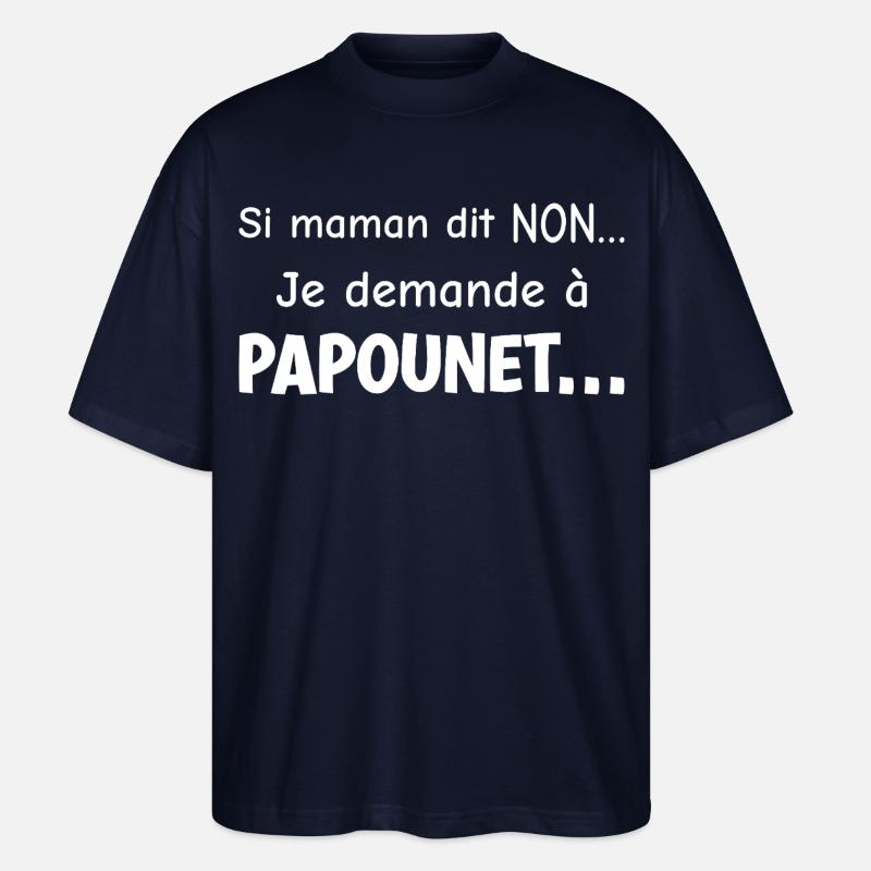 Komplize Papa - Stanley/Stella Oversized Unisex Bio T-Shirt Blaster 2.0 - Navy