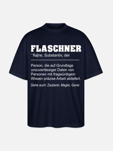 Flaschner lustige Definition - Stanley/Stella Oversized Unisex Bio T-Shirt Blaster 2.0 - Navy