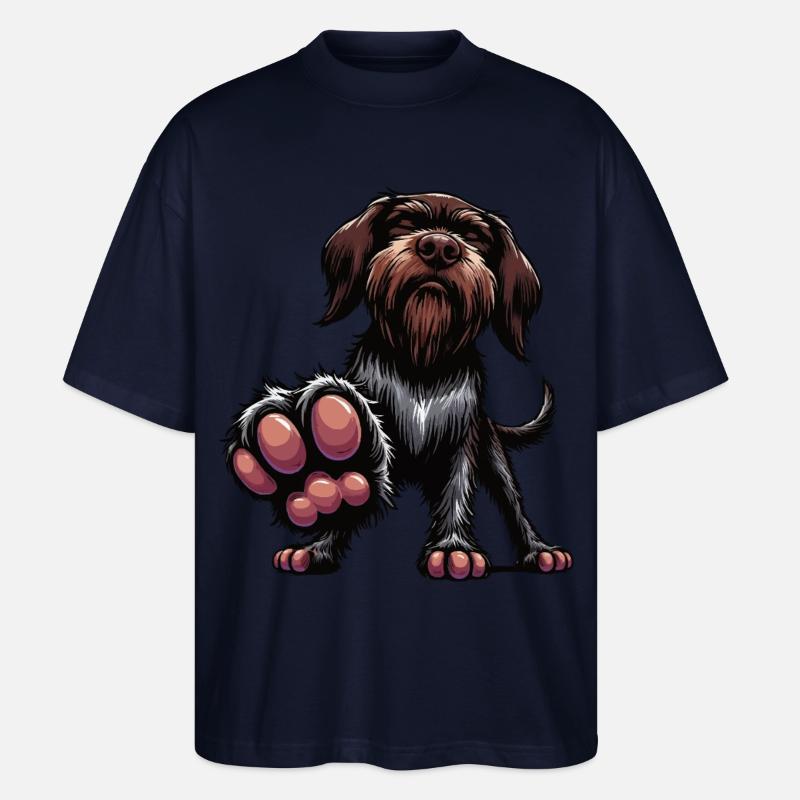Deutsch Drahthaar Deutsch-Drahthaar Besitzer - Stanley/Stella Oversized Unisex Bio T-Shirt Blaster 2.0 - Navy