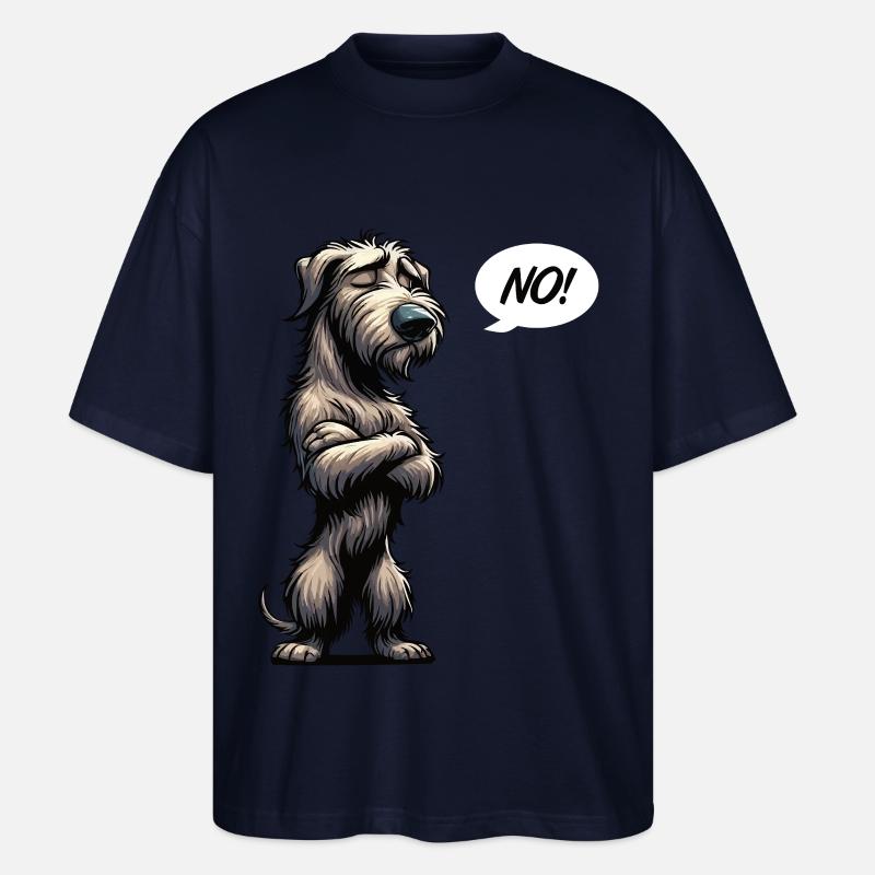 No Irischer Wolfshund Wolfshundbesitzer Wolfshunde - Stanley/Stella Oversized Unisex Bio T-Shirt Blaster 2.0 - Navy