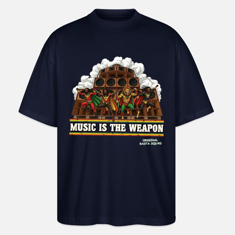 Original Rasta Squad - Stanley/Stella Oversized Unisex Bio T-Shirt Blaster 2.0 - Navy