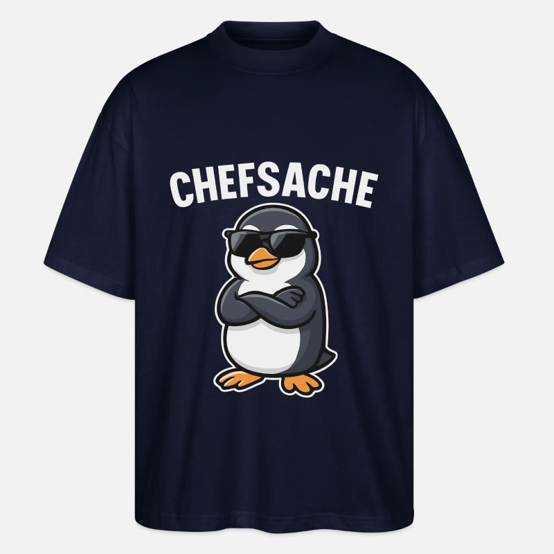 Chefsache Pinguin - Stanley/Stella Oversized Unisex Bio T-Shirt Blaster 2.0 - Navy